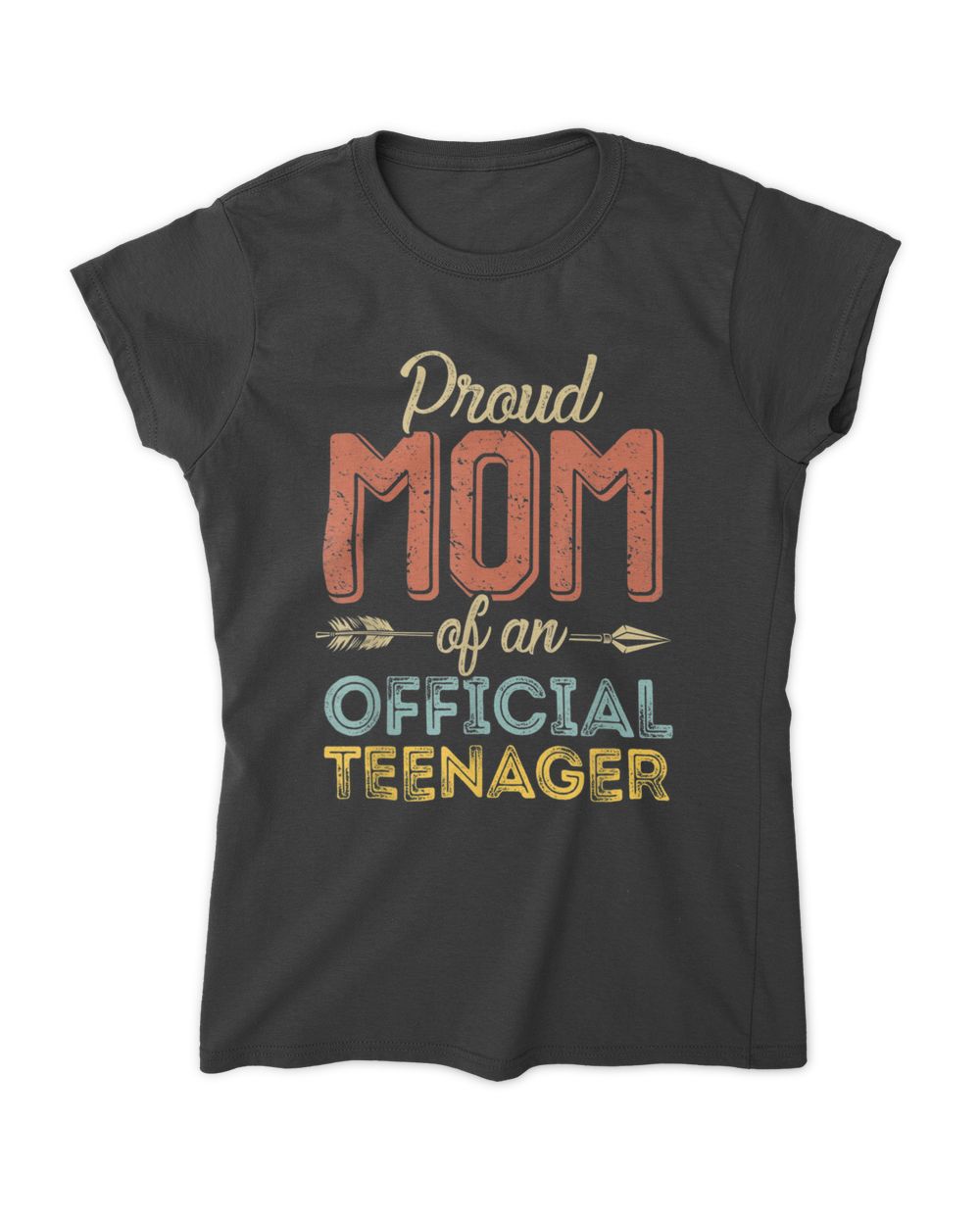 Proud Mom of Official Teenager 13th Birthday 13 Years Old T-Shirt Women's Standard T-Shirt black s